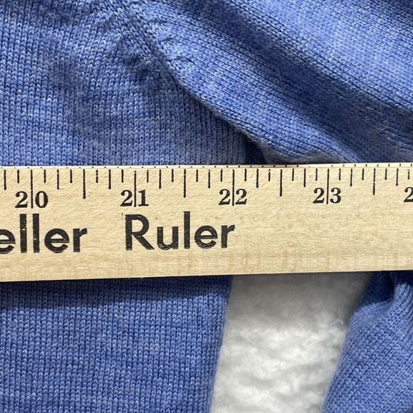 Nordstrom Sweater Mens Extra Large Blue 1/4 Zip Pullover Merino Wool Long Sleeve - Picture 12 of 14